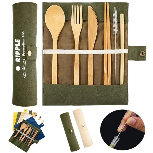 Environmentally Friendly Travel Bamboo Cutlery Sets