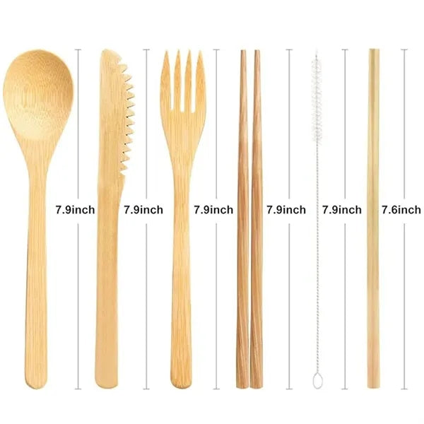 Environmentally Friendly Travel Bamboo Cutlery Sets