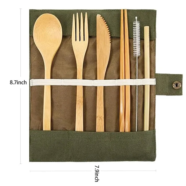 Environmentally Friendly Travel Bamboo Cutlery Sets