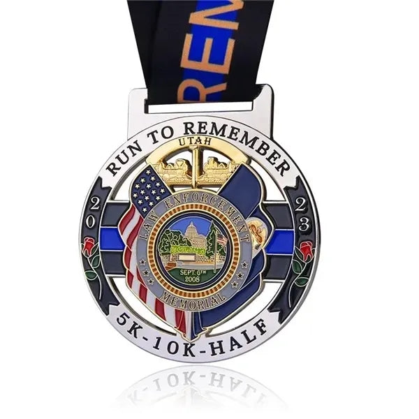 Die Struck Soft Enamel Medals, 1.5"- 3"