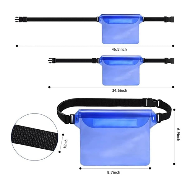 Swimming Waist Strap Transparent Waterproof Pouch Bags