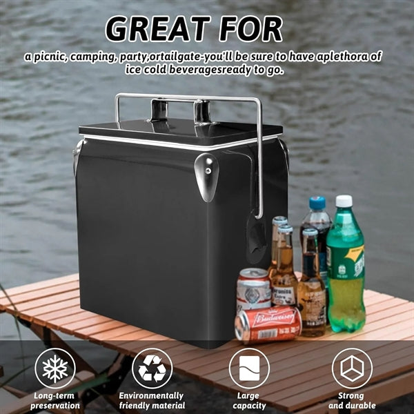 Vintage Metal Cooler Beverage Chiller And Ice Chest