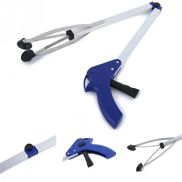 Foldable Pick Up Long Reacher Grabber Garbage Clamp Tool