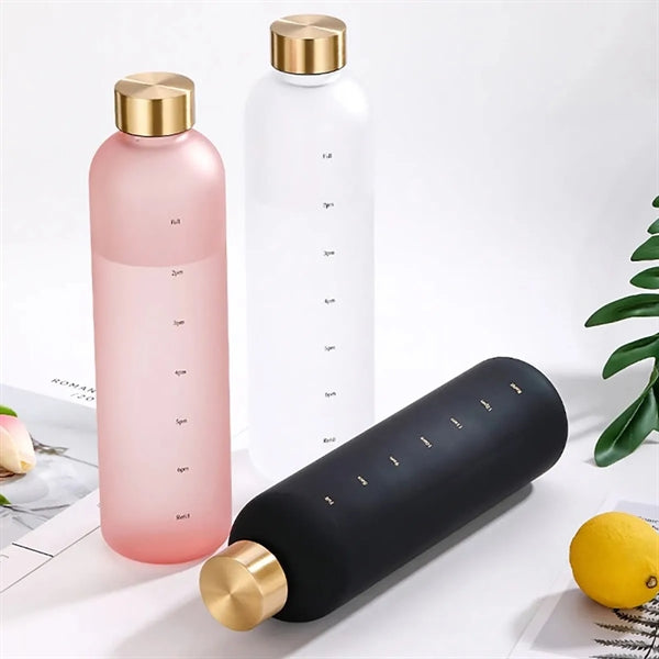 32oz Motivational Water Bottle with Time Marker