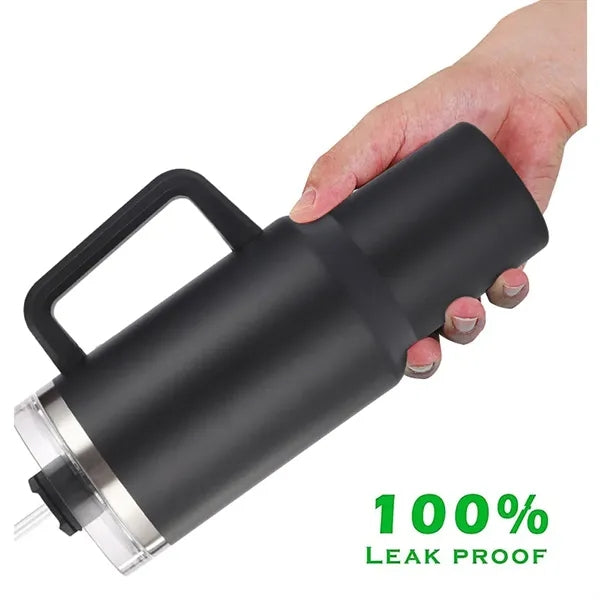 40oz Tumbler with Handle and Straw Lid