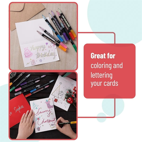 Shimmer Markers Outline Pens 12-Color Set