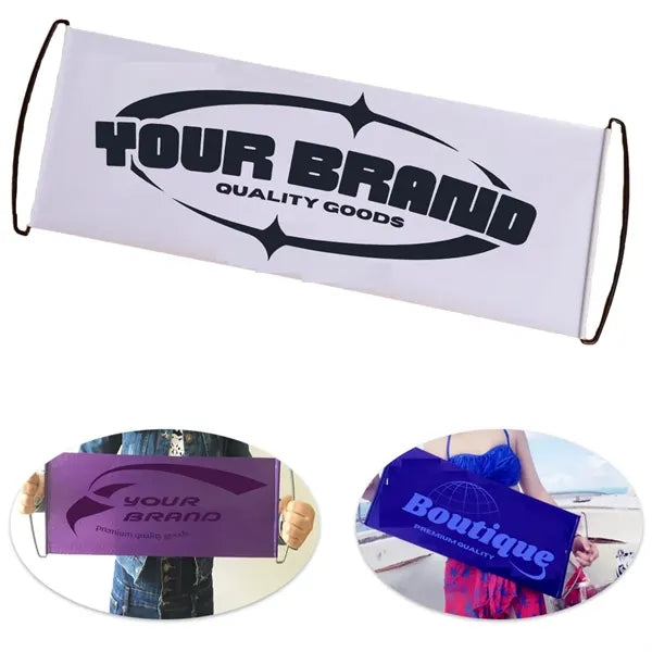 Hand Holding Large Sign Blank Banner
