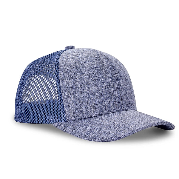 Unisex Polyester Snapback Trucker Hat Mesh Back Baseball Cap