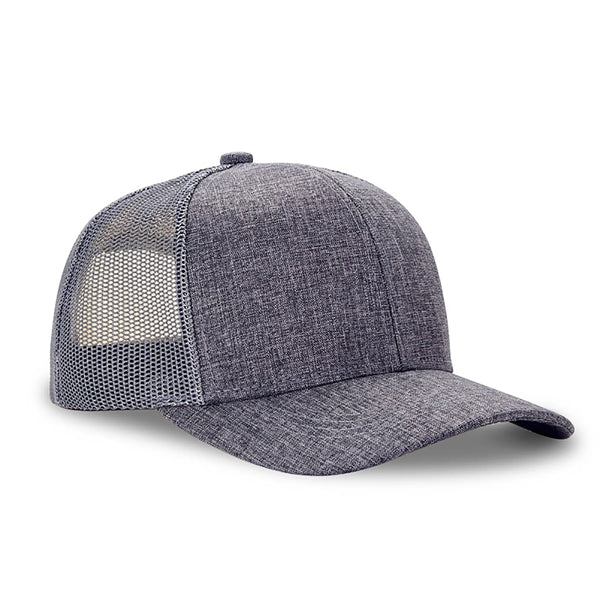 Unisex Polyester Snapback Trucker Hat Mesh Back Baseball Cap