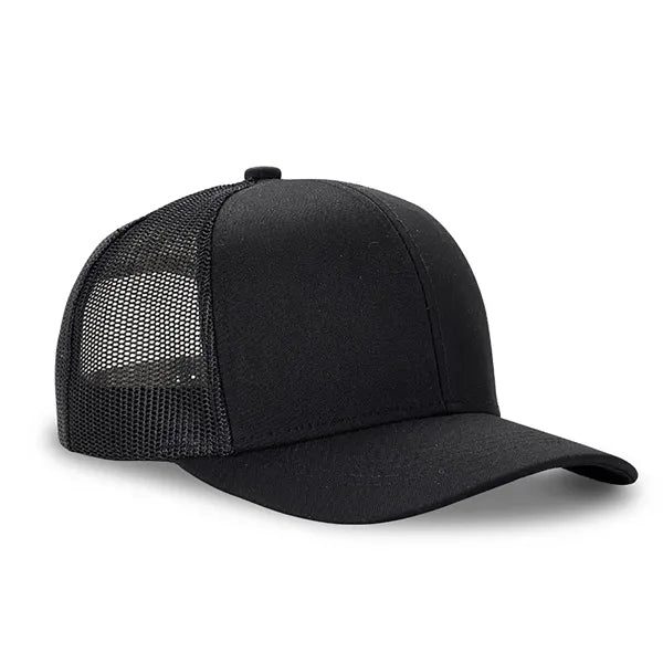 Unisex Polyester Snapback Trucker Hat Mesh Back Baseball Cap