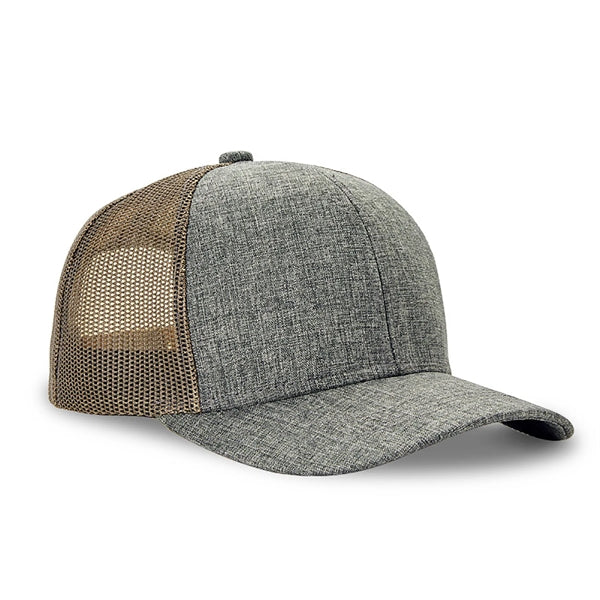 Unisex Polyester Snapback Trucker Hat Mesh Back Baseball Cap