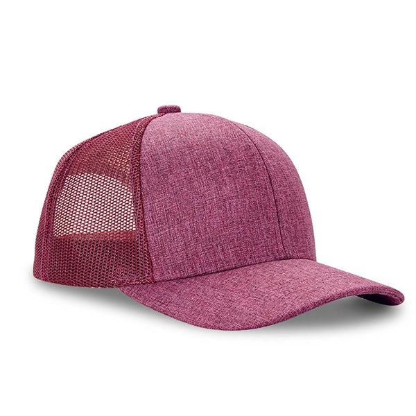 Unisex Polyester Snapback Trucker Hat Mesh Back Baseball Cap