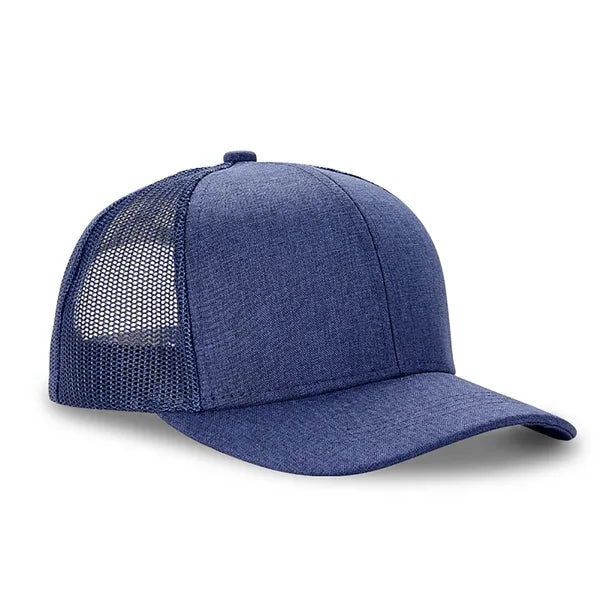Unisex Polyester Snapback Trucker Hat Mesh Back Baseball Cap