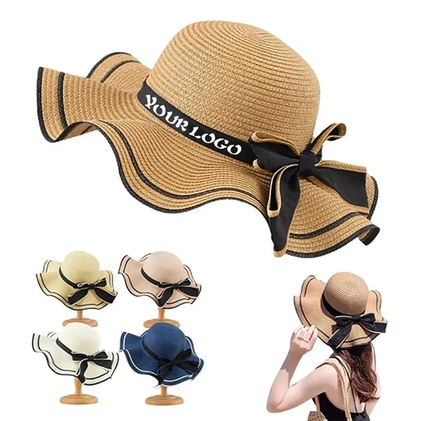 Straw Hat W/ Curved Brim