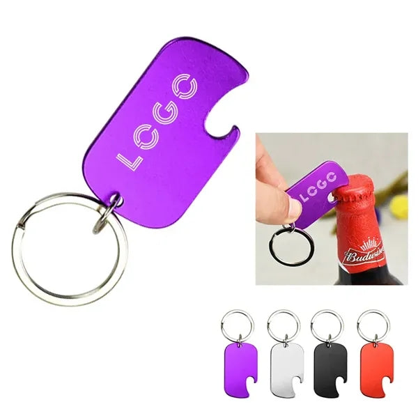 Dog Tag Bottle Opener Keychain