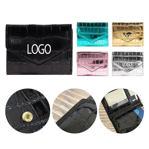 Imitation Crocodile Skin Shiny Wallet