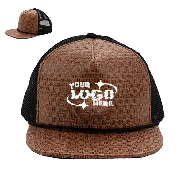 Straw Mesh Trucker Cap