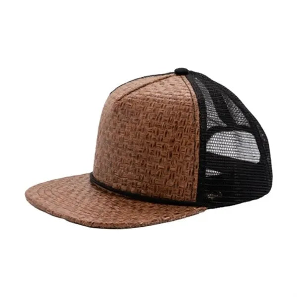 Straw Mesh Trucker Cap