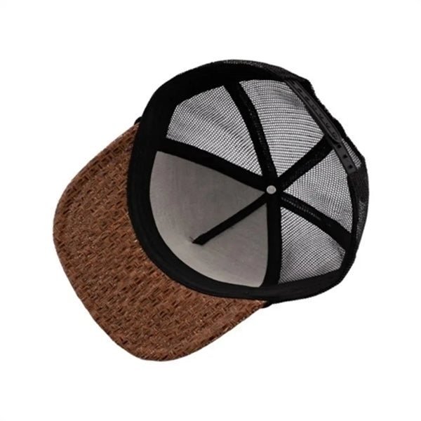 Straw Mesh Trucker Cap