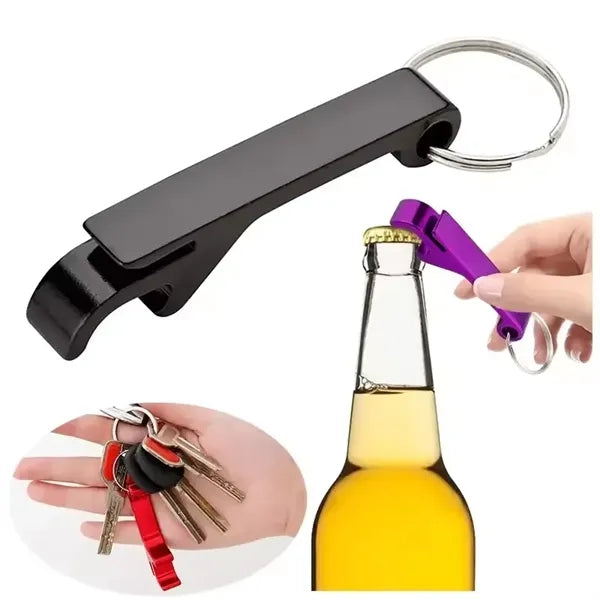 Aluminum Bottle Opener With Key Ring