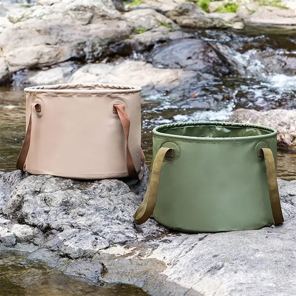 Portable Foldable Travel Bucket With Handle