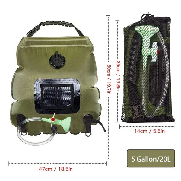 5 Gallons Solar Shower Bag