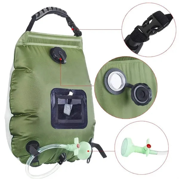 5 Gallons Solar Shower Bag