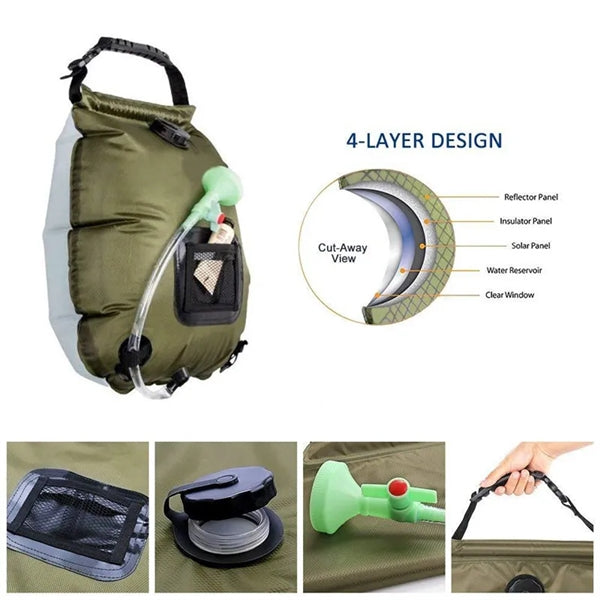 5 Gallons Solar Shower Bag
