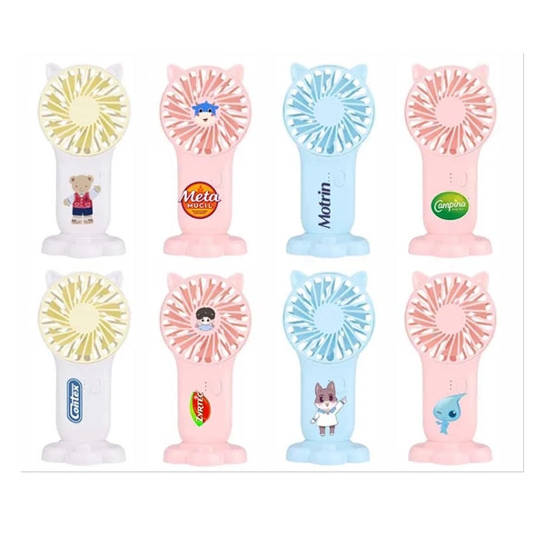 Logo Cute Mini USB Fan 800mAh For Giveaway Gift