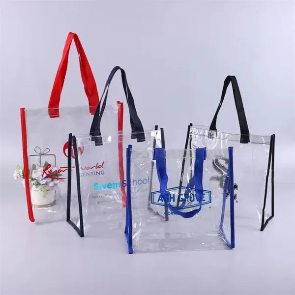 Large Capacity Portable Transparent PVC Tote Bag
