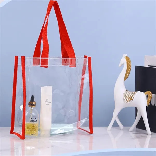 Large Capacity Portable Transparent PVC Tote Bag