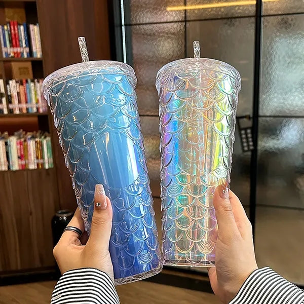 Gradient Double Layer Large Fish Scale Cup