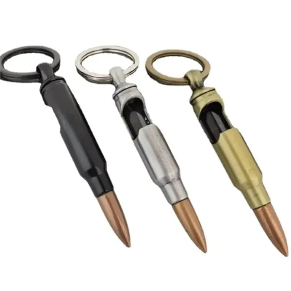 Bullet-shape Bottle Opener w/ Keychain