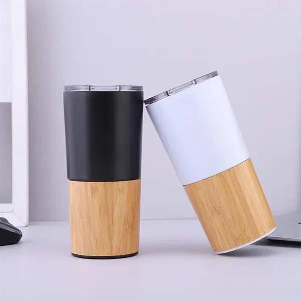 Lasered Logo Eco-friendly 20 Oz Bamboo Insulated Coffee Mug