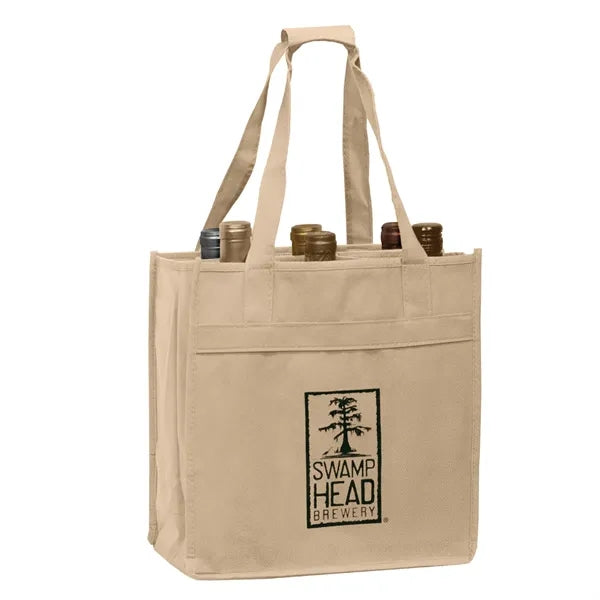 Wine Tote - 6 Bottle Bag - Screen Print