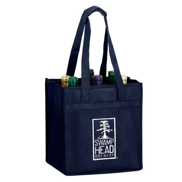 Wine Tote - 6 Bottle Bag - Screen Print