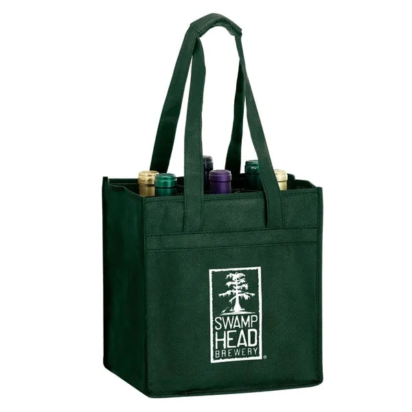 Wine Tote - 6 Bottle Bag - Screen Print