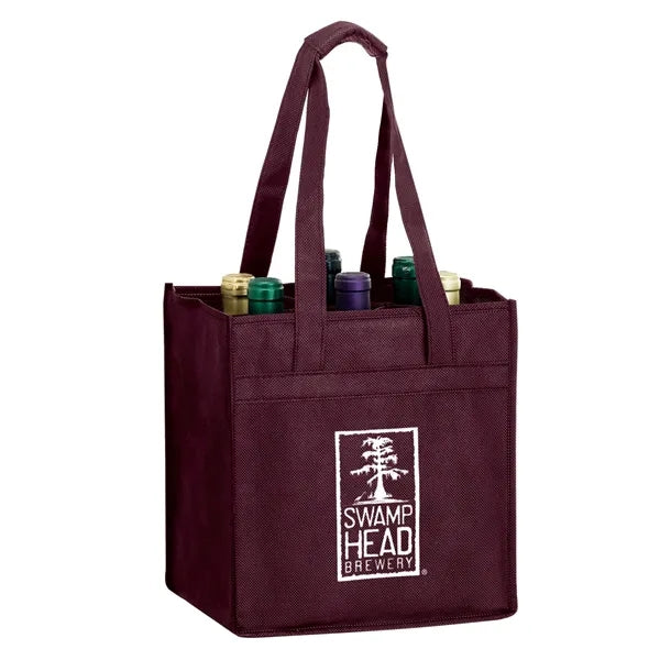 Wine Tote - 6 Bottle Bag - Screen Print