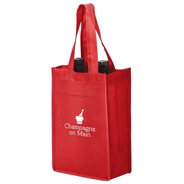 Wine Tote - 2 Bottle Bag - Screen Print