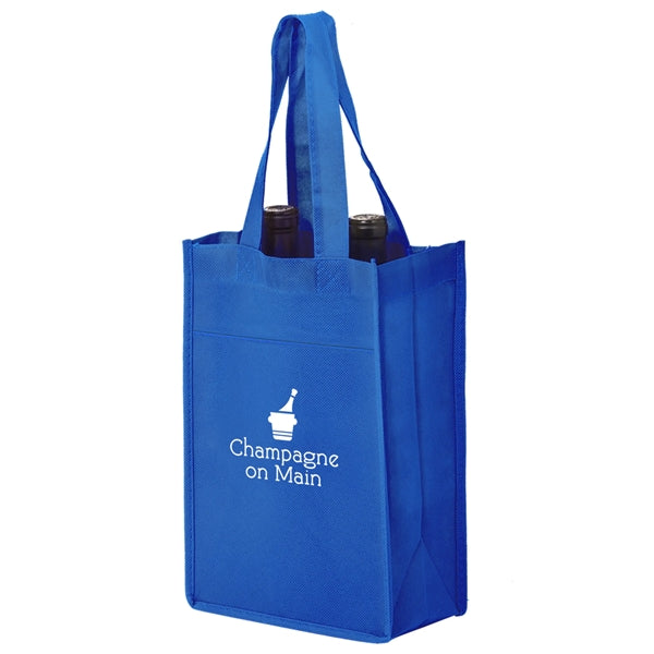 Wine Tote - 2 Bottle Bag - Screen Print