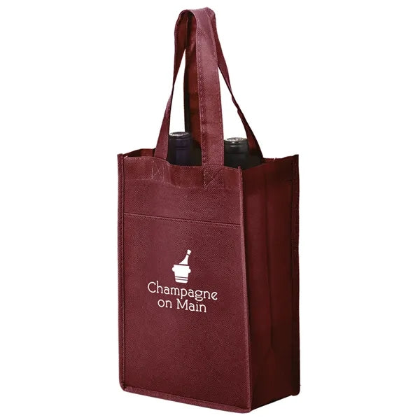 Wine Tote - 2 Bottle Bag - Screen Print