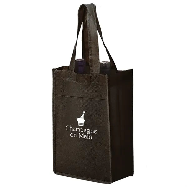 Wine Tote - 2 Bottle Bag - Screen Print