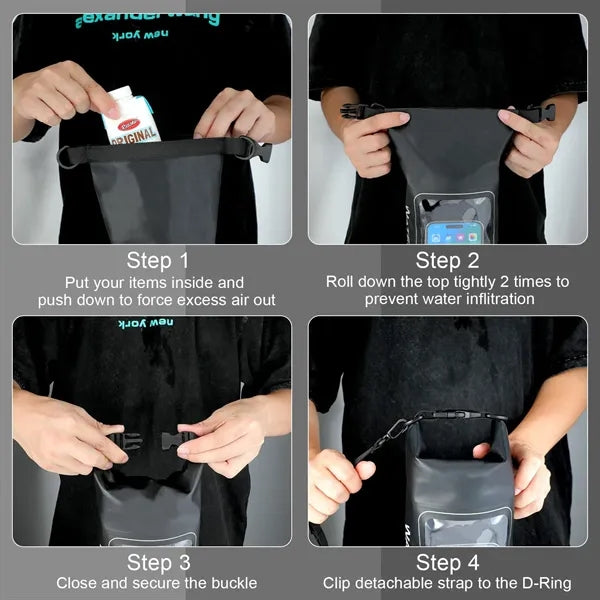 2L Roll Top Waterproof Backpack