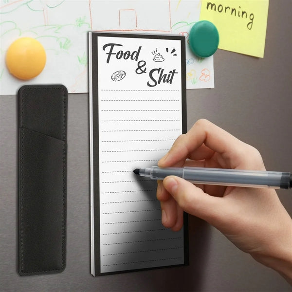 Magnet Refrigerator Notepad with Fridge Pen Holder