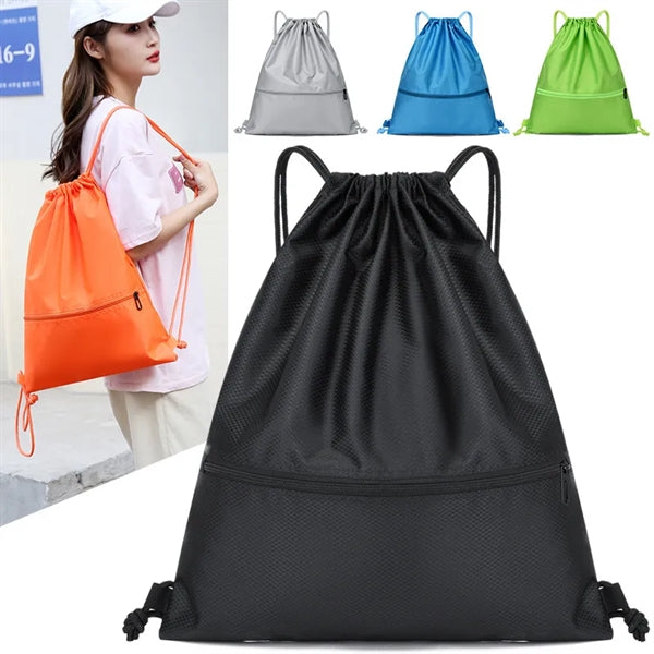 Large Capacity Drawstring Backpack Sports Fitness Bag