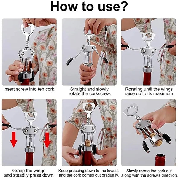 Zinc Alloy Wine Bottle Opener
