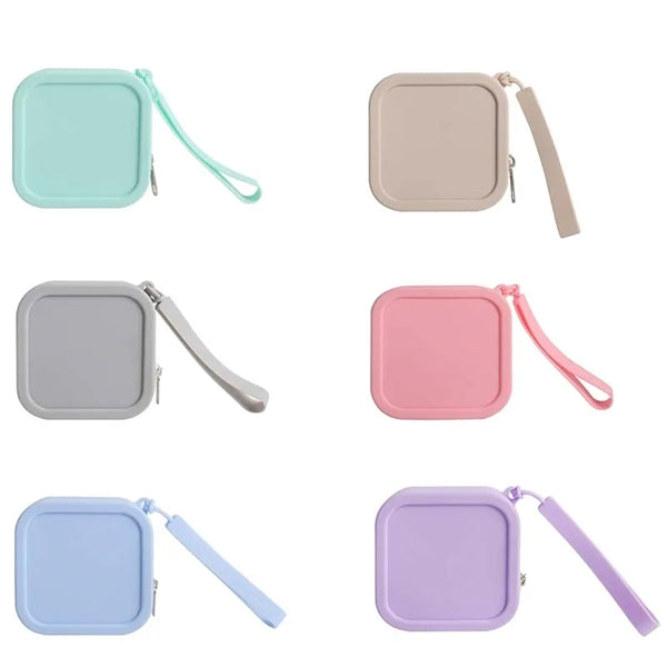 Square Silicone Mini Makeup Bag Pouch for Purse