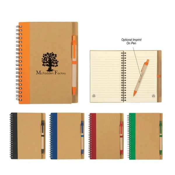 Eco Spiral And Pen Notebook