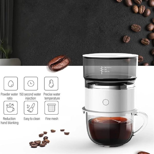 Mini Automatic Coffee Maker Brewer Portable Smart Drip Pot