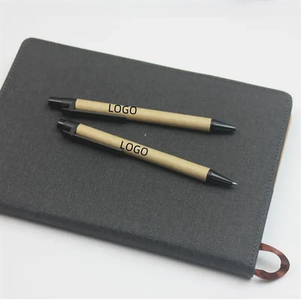 Ballpoint Pen Eco Friendly Kraft Paper Click Rollerball